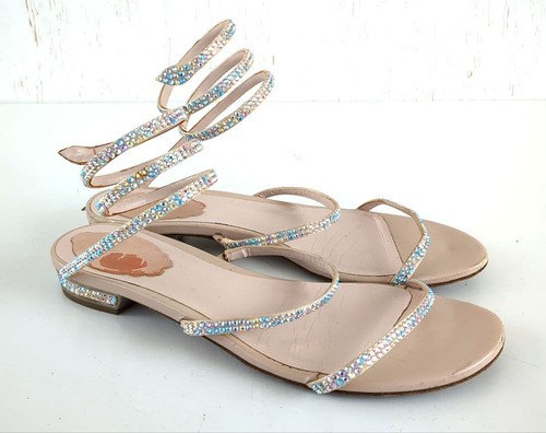 Rene caovilla rhinestone strap - caovilla,