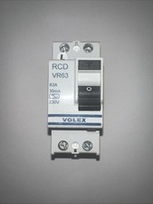 Volex VR63 Double Pole 63A 30mA RCD Type AC Double Pole Bs61008 Used