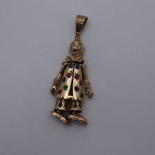 9CT YELLOW GOLD LARGE CLOWN