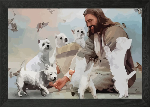 God surrounded westie a - by,