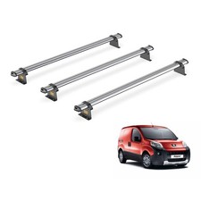 Peugeot Bipper Roof Rack for 2008+ 3x Roof Bars Van Guard Ultibar Trade