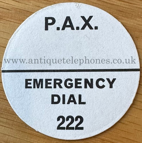 Genuine telephone dial - , label