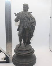 Vintage pewter statue unknown - vintage, statue,