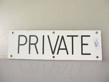 Retro Plastic Door "PRIVATE" Plaque Sign Old 