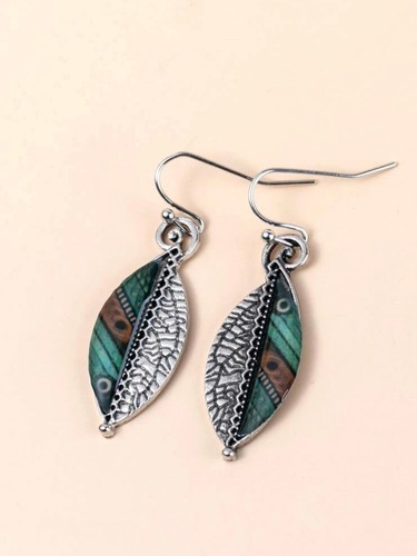 Boho leaf earrings - boho,