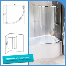 Curved shower bath - curved,