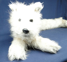 Scruffy White West Highland Terrier Scottish Dog Vintage Draught Excluder 85cm