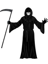 Grim Reaper Costumes Set for Adults Tunic Costume with Scythe & Gloves & Hood