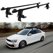 54" Black Car Roof Rack Crossbars Luggage Cargo Carriers w/Lock For VW Jetta GLI