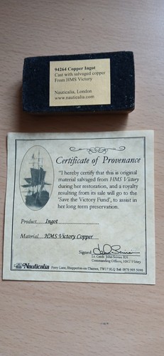 Hms victory copper paperweight - victory,