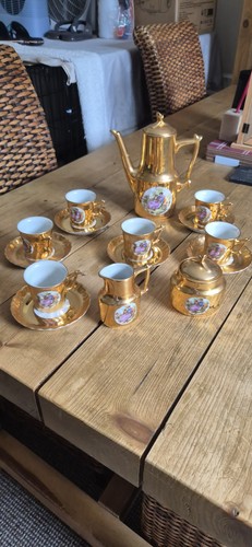 Vintage foreign gold tea set - foreign,