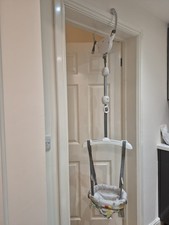 Bright Starts Baby Adjustable Door Jumper Swing Bouncer for 6 month Baby - Grey