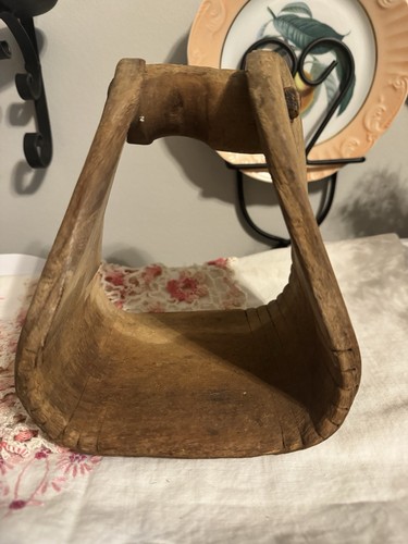 Vintage wooden stirrup - wooden,