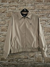 Vintage Polo By Ralph Lauren Full Zip Harrington Jacket Size L Beige LINED
