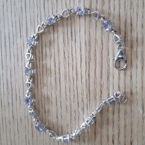 Tanzanite tennis bracelet - bracelet, 925