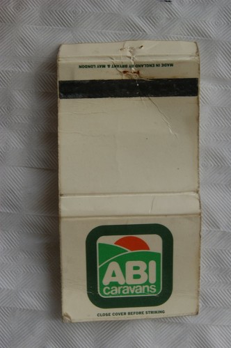 Matchbook cover abi - matchbook, caravans