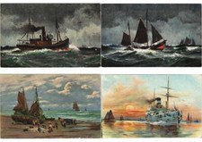SHIPS SHIPPING ARTIST SIGNED