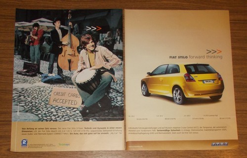 Rare advertising fiat stilo - rare,