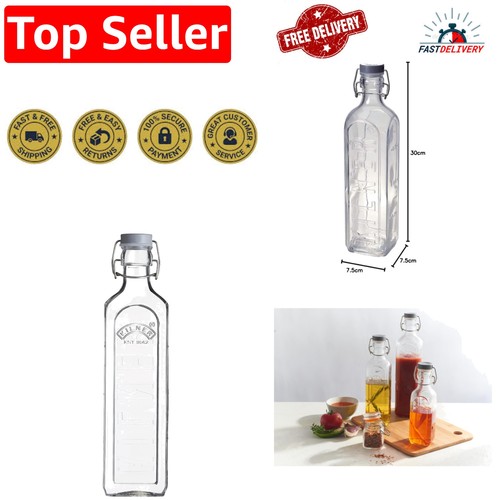 Litre clear clip - top, bottle