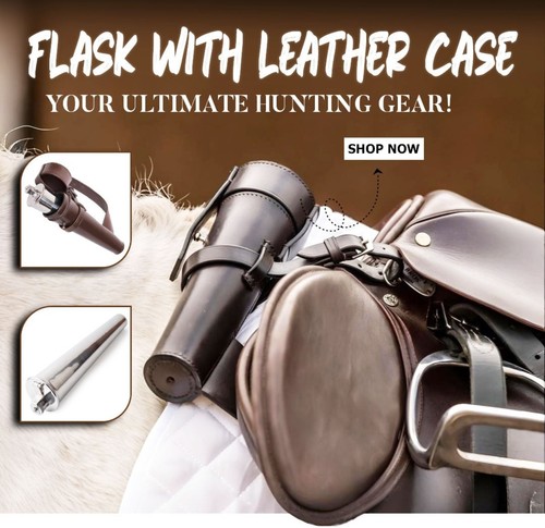 Stainless steel hip flask fox - hip,