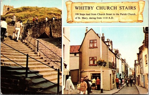 Whitby church stairs - stairs, street