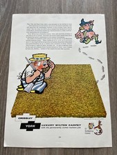 original large colour advert 1958 . luxury wilton carpet