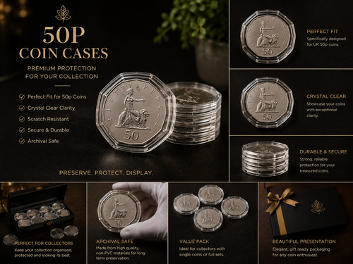 Premium 50p coin cases - 50p, –