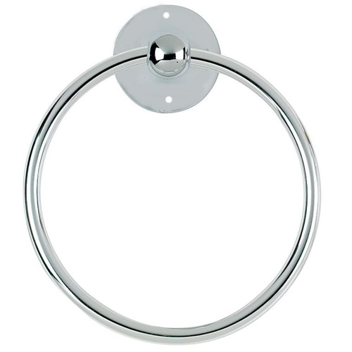 Chrome towel ring wall mounted - chrome,