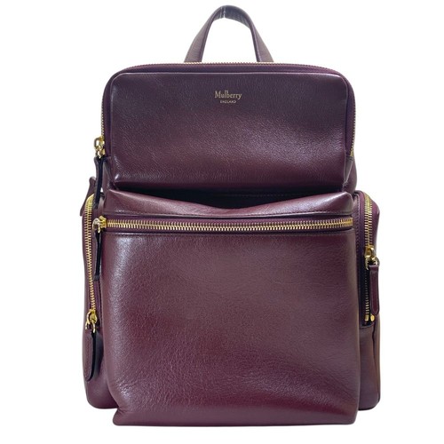 Mulberry leather zip backpack - leather,