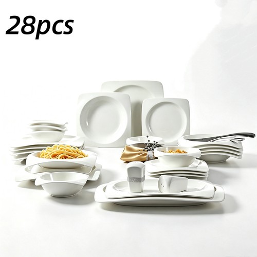 White ceramic dinner set - ceramic,