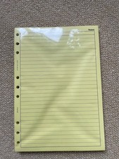 YELLOW NOTE PAD (50 Sheets) for FILOFAX DESKFAX - NEW OLD STOCK SEALED + RARE