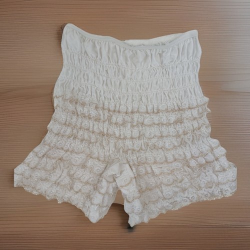 Vintage ruffled bloomers - ruffled, gold