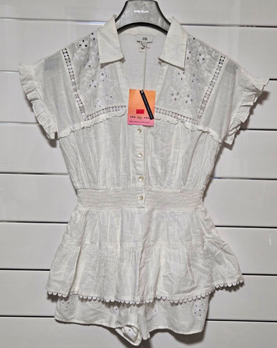 River island white embroidered - white,