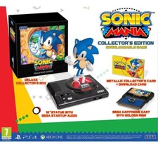 SEGA SONIC MANIA COLLECTOR'S EDITION STATUE RING CARTRIDGE BOXED