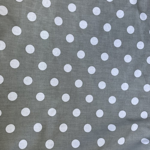 Grey white spot polycotton - grey&,