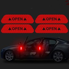 4Pcs Car OPEN Reflective Tape