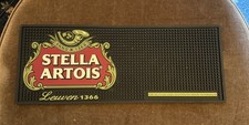 Stella Artois Lager Beer Rubber Bar Mat Runner Spill Tray 59cm x 20cm Man Cave