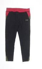 USA Pro Womens Black Size 12 Leggings Slim Fit Moisture Wicking Activewear