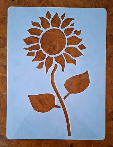 Sunflower stencil 21cm x - stencil, (21cm