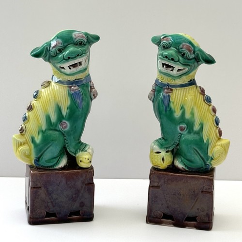 Pair vintage chinese foo dogs - vintage,