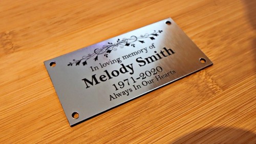 Engraved sign memorial - engraved,