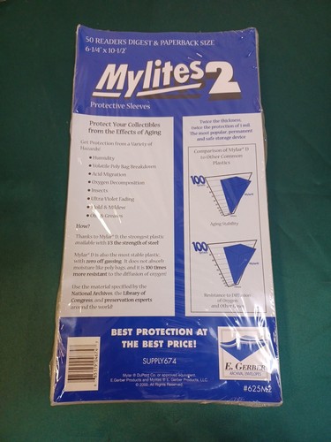 Pack mylites mil mylar - mylites,