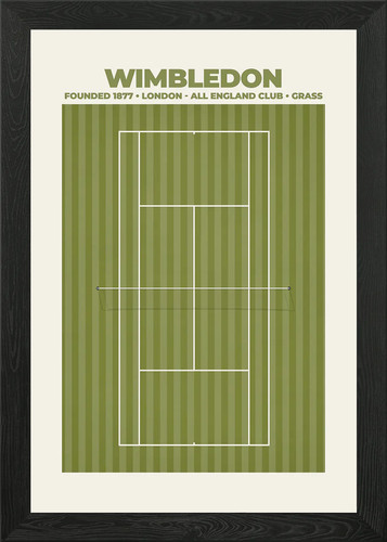 Wimbledon tennis court - wimbledon, framed