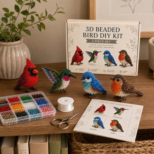Diy animal bead embroidery kit - embroidery,