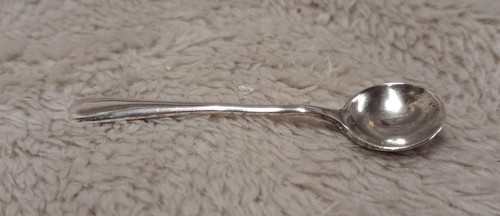 Antique silver salt spoon - antique,