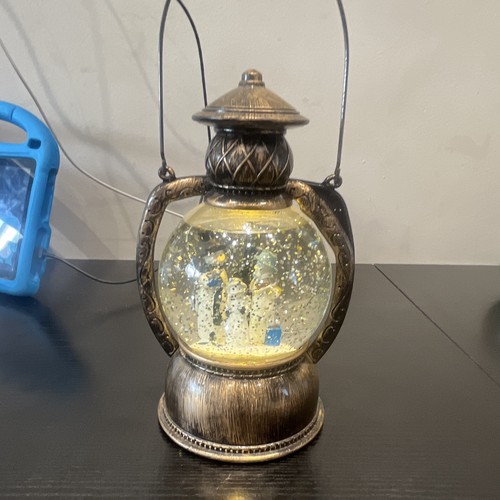 Christmas gold lantern snow - gold,