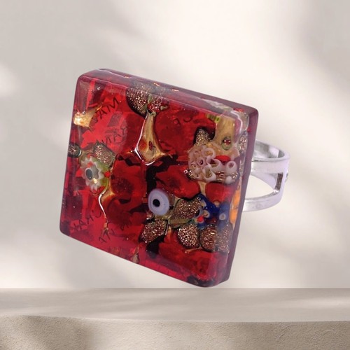 Murano glass statement ring - murano,