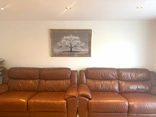 Used brown leather recliner - used,