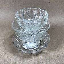 Assorted Crystal Glass Dessert Bowls Set of 3
