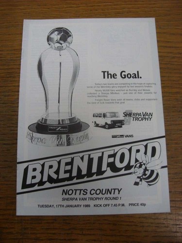 1989 brentford v - 17/01/1989,
